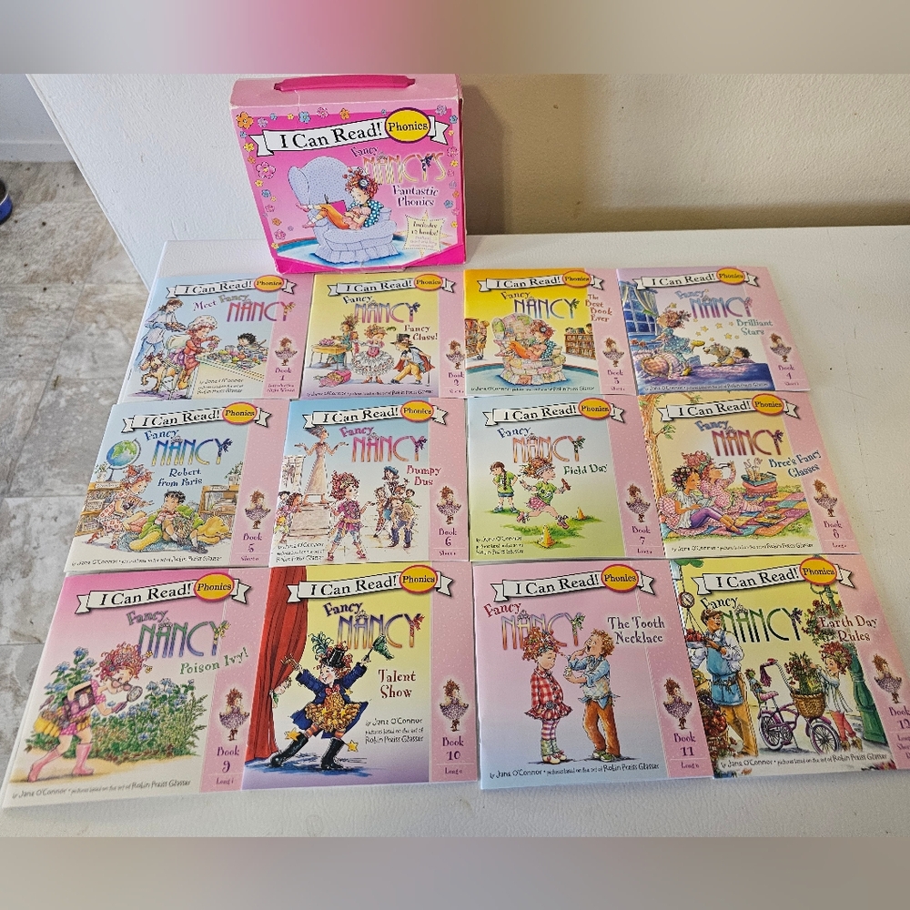Fancy Nancy Phonics Phonics Fun I Can Read Early Readers 12 books w/box